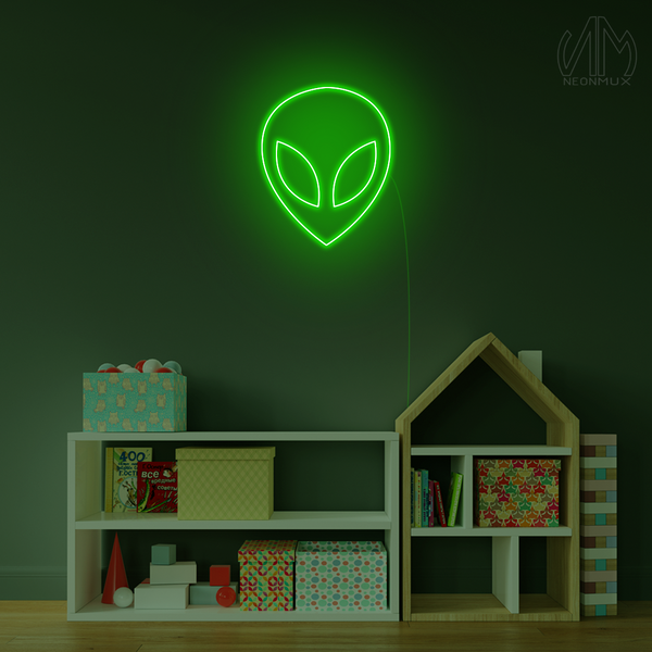 "Alien Mask" Neon Sign