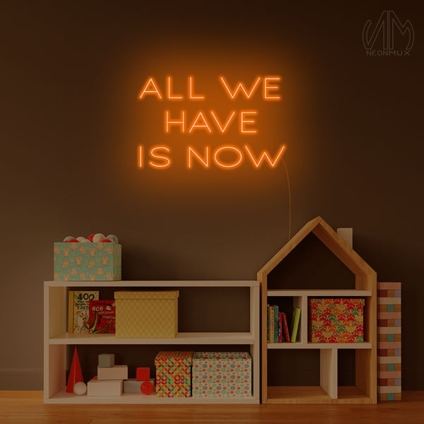 "All we have is now" Couple Neon Sign