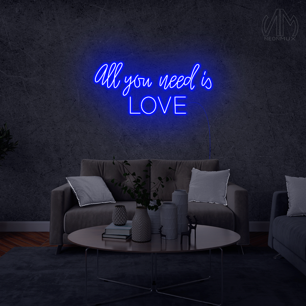 "All you need is Love" Couple Neon Sign
